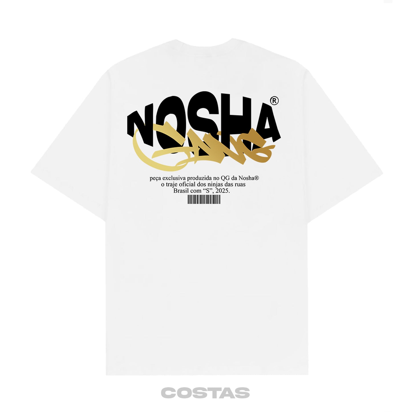 Camiseta Oversized "Nosha Gang" Branca