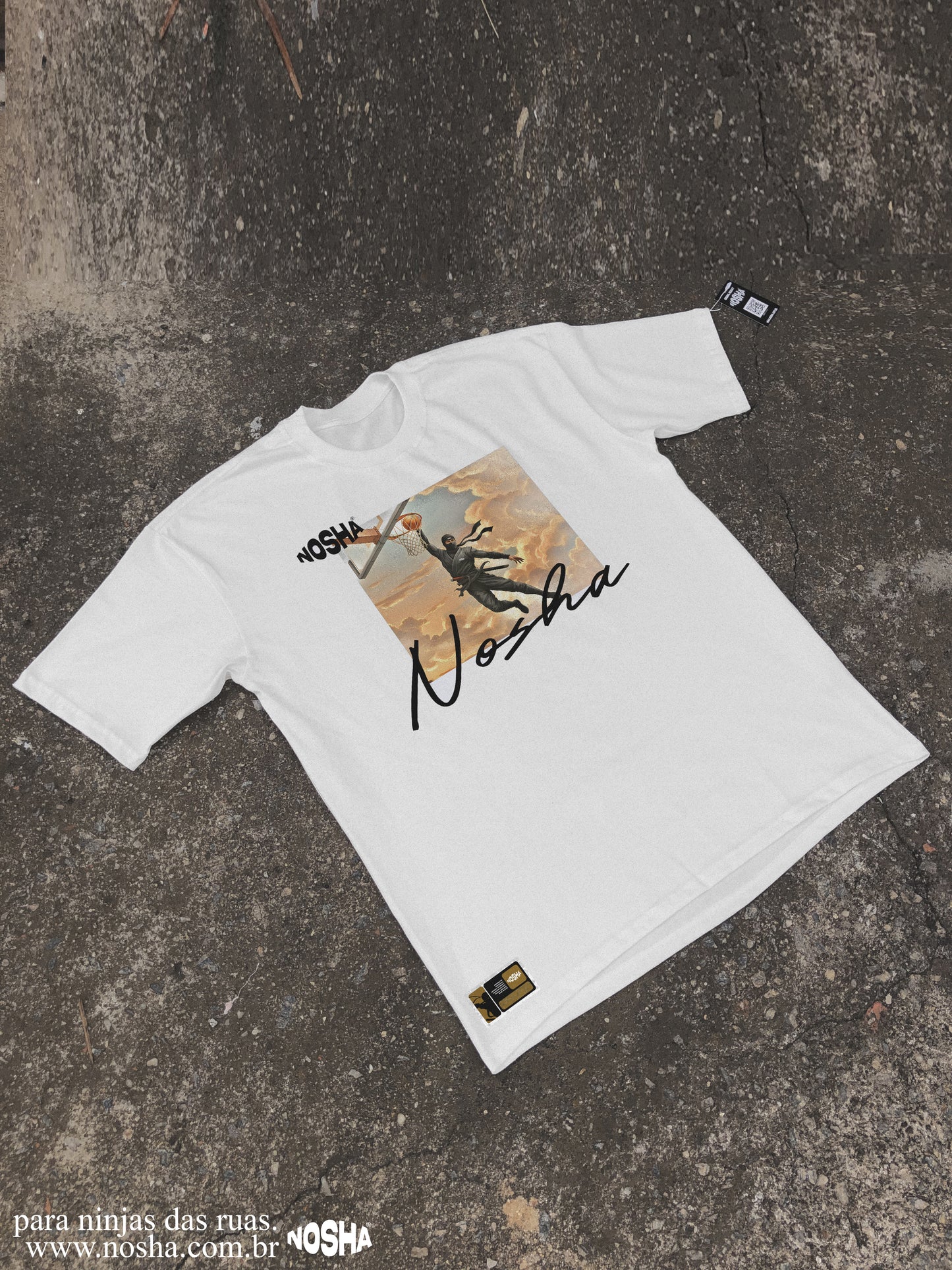 Camiseta Oversized "DUNK" Off-White