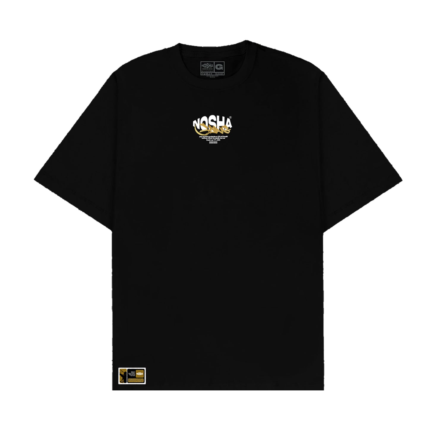 Camiseta Oversized "Nosha Gang" Preta