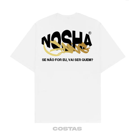 Camiseta Oversized "Nosha Gang" Branca