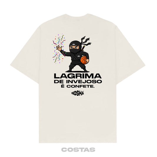 Camiseta Oversized "LAGRIMA" Off-White