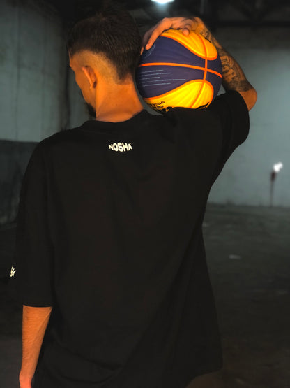 Camiseta Oversized "Fundadores" + Certificado | Black & Cream