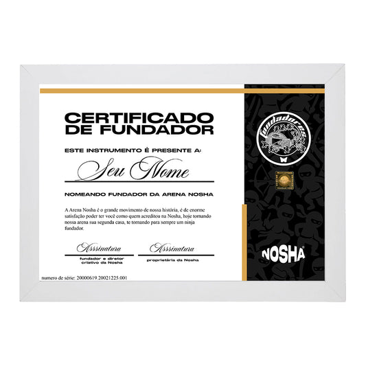 Certificado "Fundador" | Arena Nosha
